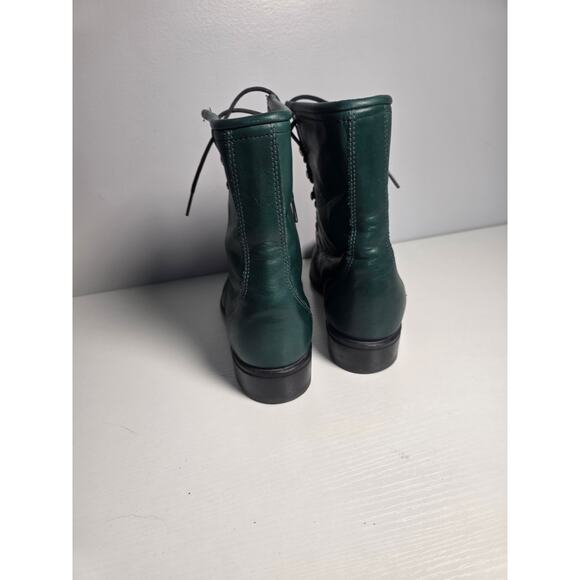 Laredo Women's 9 Forest Green Leather Victorian Boots Steampunk Cottage Whimsy - Picture 4 of 7